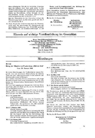 Bezug der illustrierten Wandzeitung "Bild der Zeit" : 5/66 vom 28. Januar 1966 ; [Mitteilungen]