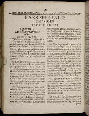 Pars Specialis Physices.