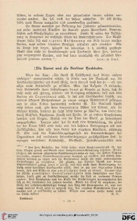 Die Kunst und die Berliner Hochbahn