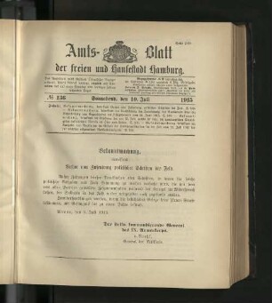 No. 136, 10. Juli 1915