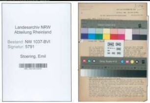 Entnazifizierung Emil Stoering , geb. 10.07.1898 (Verw.Beamter)
