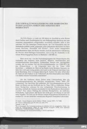 Zur Verwaltungsgliederung Der Dobrudscha In Den Letzten Jahren Der Osmanischen Herrschaft