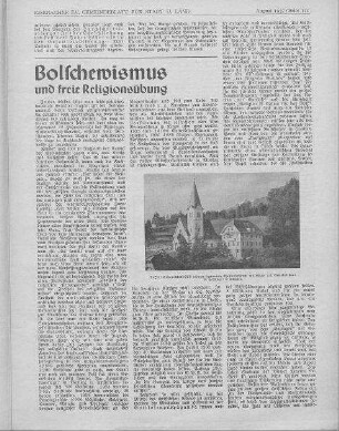 Bolschwewismus und freie Religionsübung