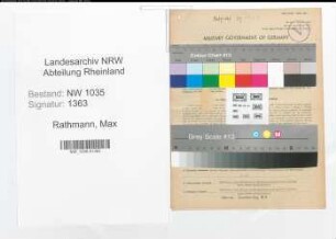 Entnazifizierung Max Rathmann , geb. 31.05.1902 (Brandmeister)