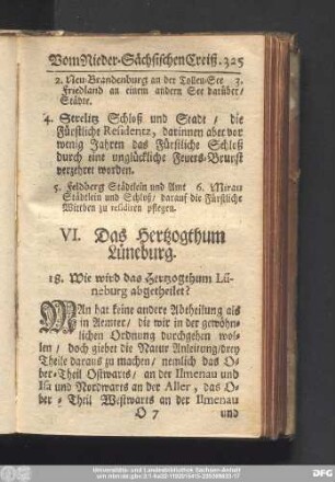 VI. Das Hertzogthum Lüneburg.