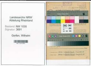 Entnazifizierung Wilhelm Gerfen , geb. 21.10.1899 (Techniker)