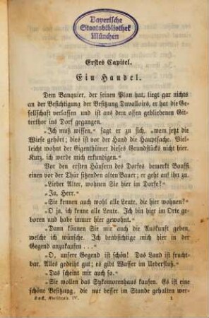 Die Klatschrosenwiese oder: Der verborgene Schatz : Von Ch. Paul de Kock. Aus dem Französischen von G. F. W. Rödiger, 4