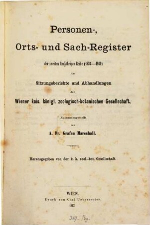 Verhandlungen der Zoologisch-Botanischen Gesellschaft in Wien. [10, a]