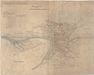 Fischer, Theodor; Aschaffenburg; Generalbaulinienplan - Kanalisation (Übersichtsplan)