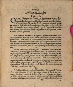 Exercitatio II. de notitia Dei insita