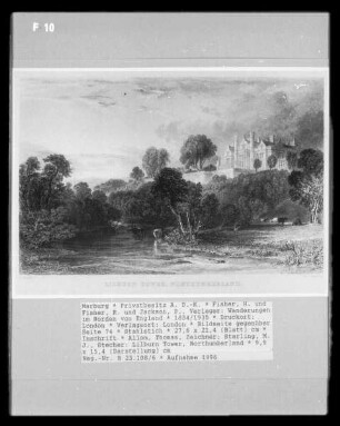 Wanderungen im Norden von England, Band 2 — Bildseite gegenüber Seite 74 — Lilburn Tower, Northumberland