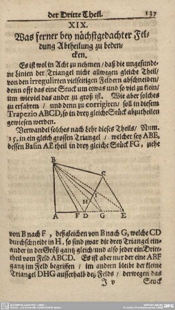 XIX. Was ferner bey nächstgedachter Feldung Abtheilung zu bedencken.