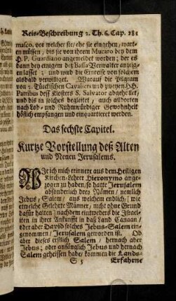 281-323, Das sechste Capitel