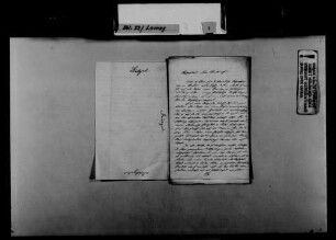 Schreiben von Karl Dietzel, Heidelberg, an August Lamey: Richtigstellungen zur Person Dietzels.