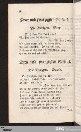 Zwey und zwanzigster Auftritt
