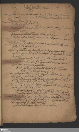 Bl. 28. Sächßische Händel.