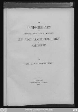 2: Orientalische Handschriften