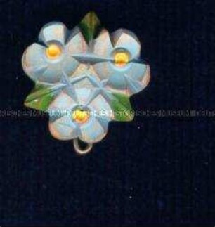 WHW-Abzeichen, Frühlingsblumen, 6. Reichsstraßensammlung vom März 1938, durchgeführt von der DAF: Vergissmeinnicht