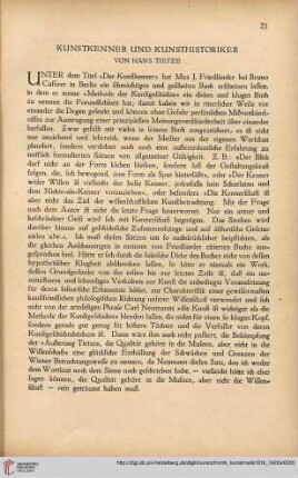 Neue Folge 31 = Jahrgang 55: Kunstkenner und Kunsthistoriker
