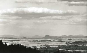 Sächsische Schweiz. Ansicht vom Borsberg (von Nordwest)