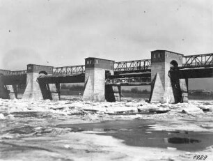 Wehr Wieblingen, Eisgang, Stauabsenkung