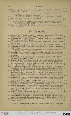 IV. Trentino (Nr. 980 - 1041)