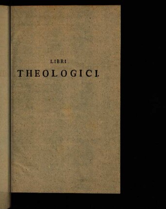 1-105, Libri Theologici.