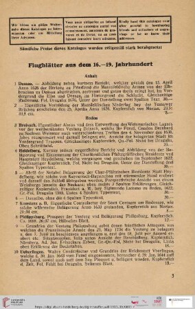 Flugblätter aus dem 16.-19. Jahrhundert