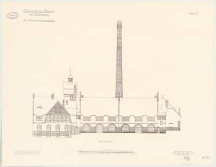 Offiziersheim Taunus, Falkenstein Wirtschaftsgebäude: Aufriss Südansicht 1:100