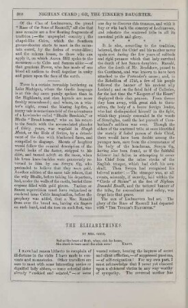 The Elizabethines. By Mrs. Gore