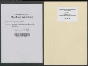 Amt Hausberge - Vogtei Übernstieg - Bauerschaft Meißen: Unterlagen der Revisionskommission