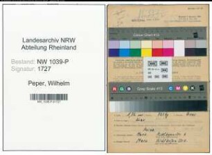 Entnazifizierung Wilhelm Peper , geb. 09.10.1896 (Meister)