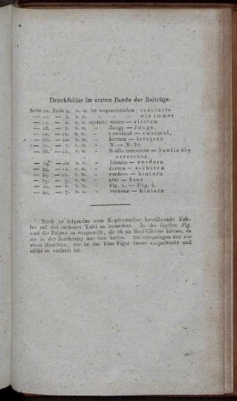 Druckfehler im ersten Bande der Beiträge.