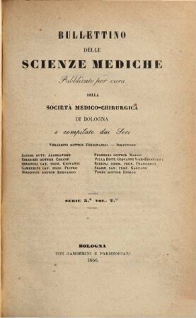 Bullettino delle scienze mediche. 2. 1866