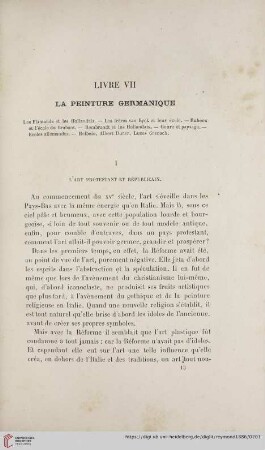 Livre VII: La peinture germanique