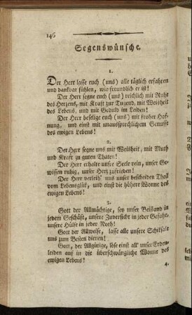 Segenswünsche.