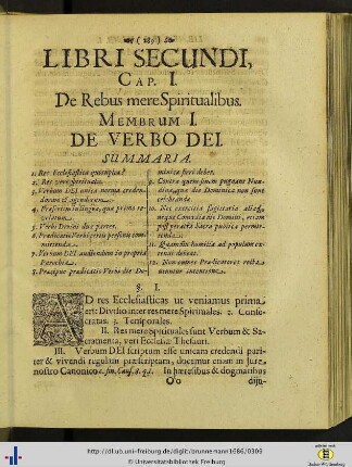 Liber II. De jure rerum ecclesiasticarum.