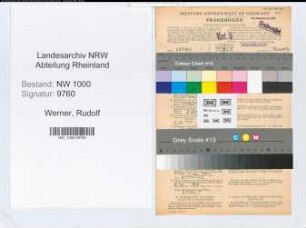 Entnazifizierung Rudolf Werner, geb. 31.08.1903 (Kaufmann)