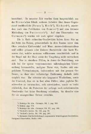 Beitrag zur Kenntniss der branchiogenen Geschwülste : Aus dem pathol. Institut zu Giessen. Inaug. Diss.