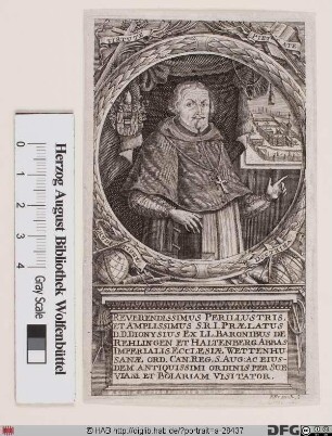 Bildnis Dionysius (Frhr. von Rehlingen), 1658-92 Abt von Wettenhausen