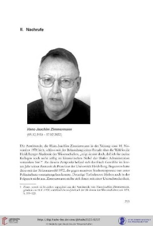 Hans-Joachim Zimmermann (05.12.1933 – 17.02.2022)