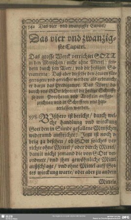 Das vier und zwanzigste Capitel. Von Mitteln Göttlicher Lehre
