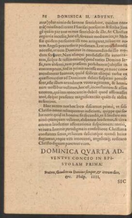 Dominica Quarta Adventus ...