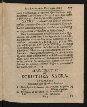 Articulus II. De Scriptura Sacra.