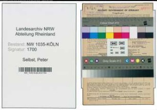 Entnazifizierung Peter Selbst , geb. 03.09.1887 (Arbeiter)