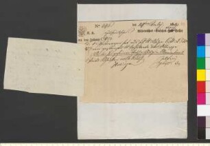 Brief von Zollamt Eger an Goethe, Johann Wolfgang von