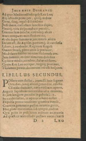 Libellus Secundus.