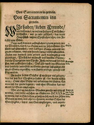 Von Sacramenten inn gemein.