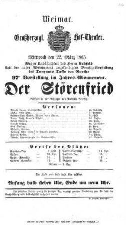 Der Störenfried