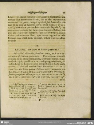 VII. Lex Mensia, num etiam ad Latinos pertinuerit?